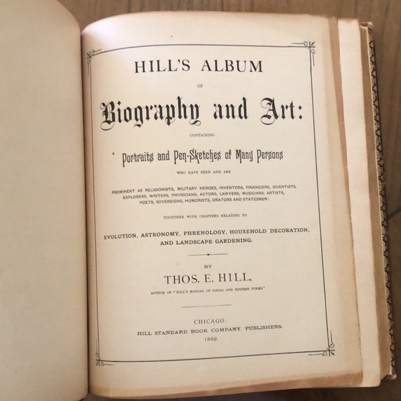 HILL'S ALBUM OF BIOGRAPHY AND ART Published in 1882 - Picture 8 of 9